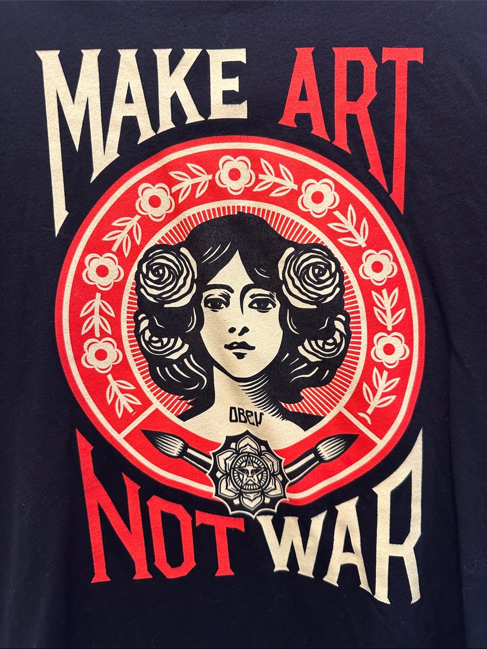 Make Art Not War Graphic T-Shirt - Picture 3 of 3